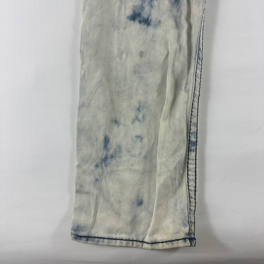 True Religion Mens Size 42 Jeans Acid Wash Denim‎ Straight Leg Pants - Picture 15 of 16